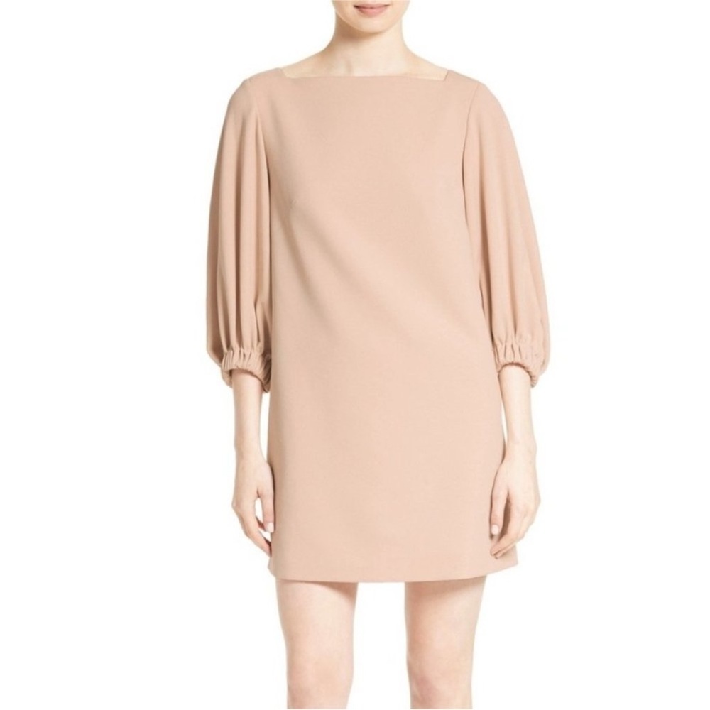 Tibi balloon sleeve crepe tan Women's Dress size 6